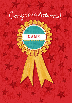 Congratulations Badge Personalised Card