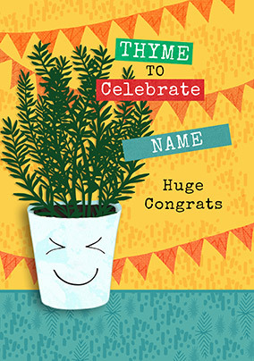 Thyme to Celebrate Personalised Card
