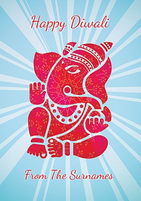 Happy Diwali From The Family Personalised Card