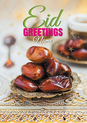 Eid Greetings Dates Personalised Card