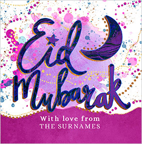 Eid Mubarak with Love personalised Card