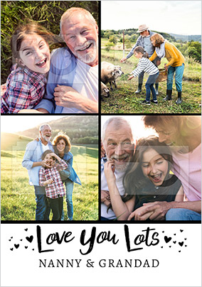 Love You Lots Nanny & Grandad Multi Photo Card