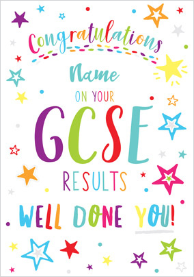 GCSE Results Personalised Card