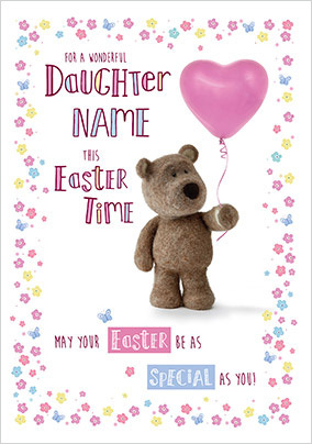 Barley Bear - Daughter Easter personalised Card