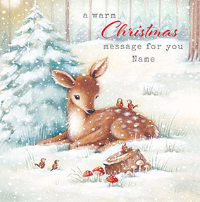 Christmas Message Personalised Card