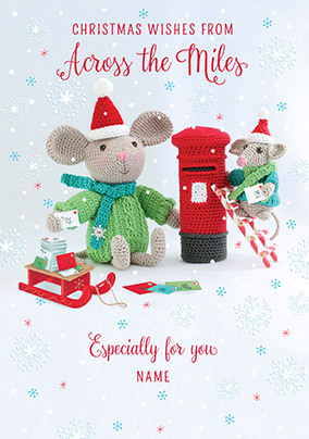 Across The Miles Christmas Wishes Personalised Card