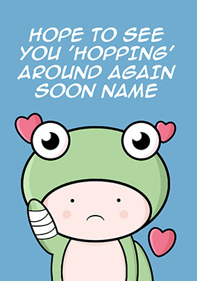 Hopping Around Soon Personalised Card