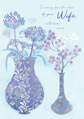 On the Loss of Your Wife Personalised Card