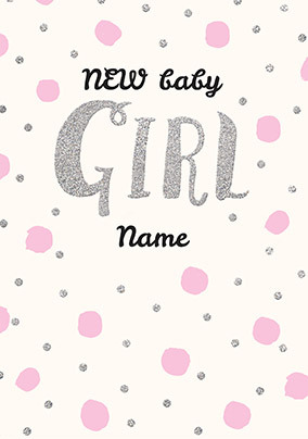 Baby Girl Personalised Card