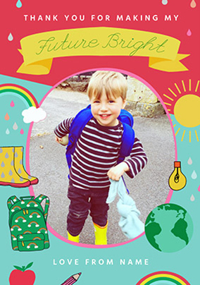 Making My Future Bright Thank You Photo Card