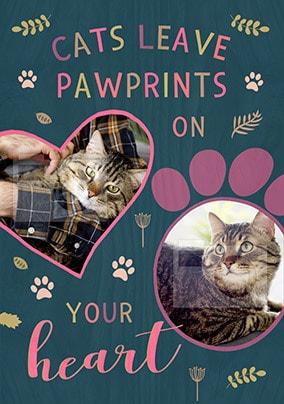 Pawprints On Your Heart Multi Photo Card