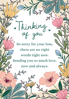 There are No Right Words Personalised Card