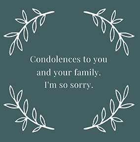 Condolences Personalised Sympathy Card