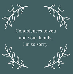 Condolences to You Personalised Card