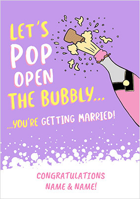 Pop open the Bubbly Engagement Card