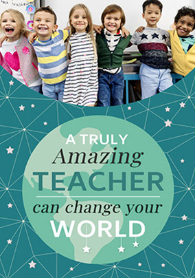 Truly Amazing Teacher Photo Card