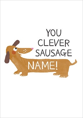Clever Sausage Personalised Card