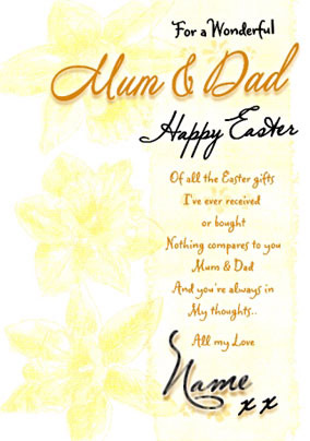 Watercolour - Easter Mum & Dad
