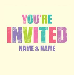 WHS - Bright Text Party Invitation