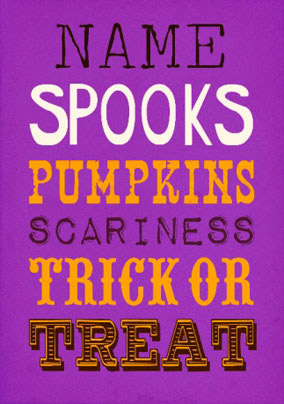 Word Play - Halloween Trick or Treat