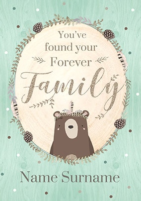 Your Forever Family Boy's Personalised Card