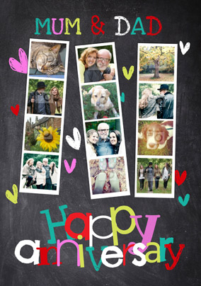 General Anniversary - Photo Strip Mum & Dad Anniversary Card