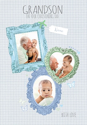 Grandson On Your Christening Day Card