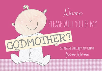 Be My Godmother Personalised Card