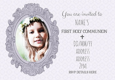 Holy Communion Invitation Card