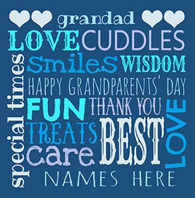 Grandad Personalised Grandparent's Day Card