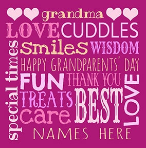 Grandma Personalised Grandparent's Day Card