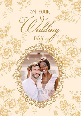 On Your Wedding Day Lace Photo Card