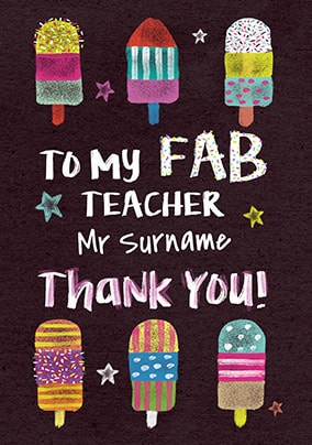 Fab Teacher Thank You Card - Advocate
