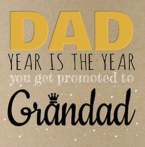 Baby Announcement Promoted to Grandad Card