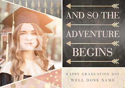 All That Shimmers Photo Upload Graduation Card - Adventure