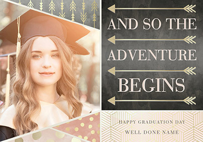 All That Shimmers Photo Upload Graduation Card - Adventure