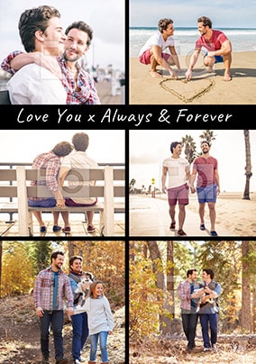 Always & Forever Multi Photo Anniversary Card