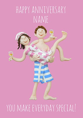 You Make Every Day Special Wife Personalised Anniversary Card