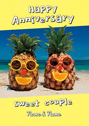 Sweet Couple Personalised Anniversary Card