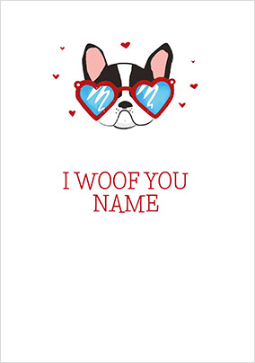 ZDISCI Woof You Personalised Anniversary Card