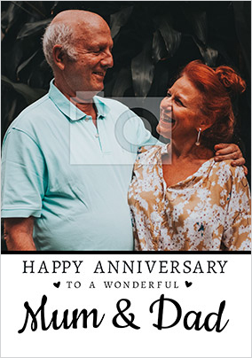 Mum and Dad Anniversary photo Card