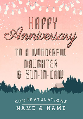 Into the Wild Daughter and Son-in-Law Anniversary personalised Card