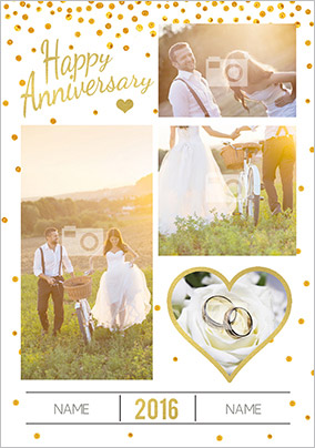 Luxe Love Affair - Anniversary Card Couple Multi Photo Upload