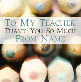 Antique Sentiments - Thank You Teacher Pencils
