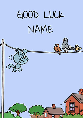 Cattitude - Good Luck Card Trapeze Artist