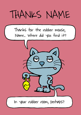 Cattitude - Thank You - Rubber Mouse