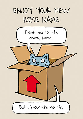 Cattitude - New Home Card This Way Up