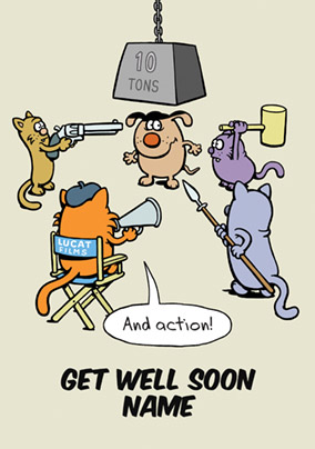 Learn to Speak Cat - Get Well Soon Card 10 Ton Action