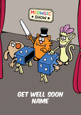 Learn to Speak Cat - Get Well Soon Card Meowgic Show