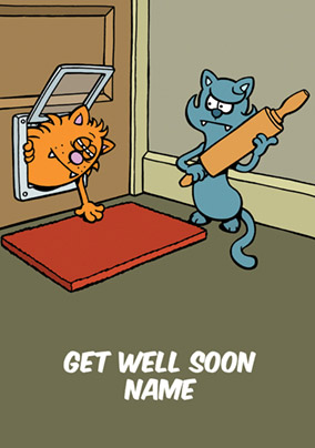 Learn to Speak Cat - Get Well Soon Card Rolling Pin